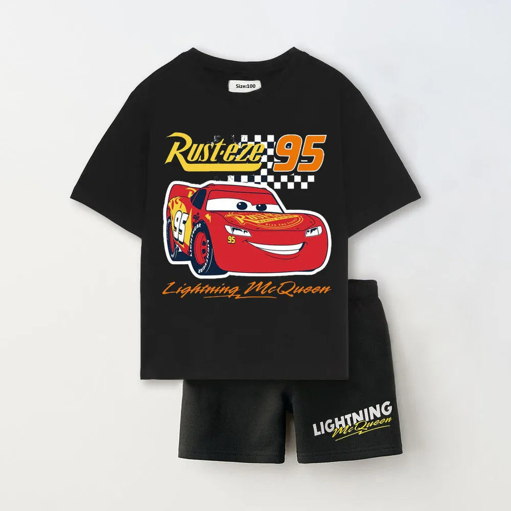 2Pcs  Summer Child Csotume Mickey Stitch TShirt+Shorts Set Casual Sports