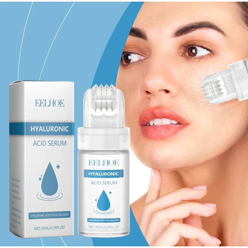 Deeply Hydrating Korean Facial Essence Set Hyaluronic Acid Microneedle Roller Skin Care Easily Absorbed Moisturizing Essence
