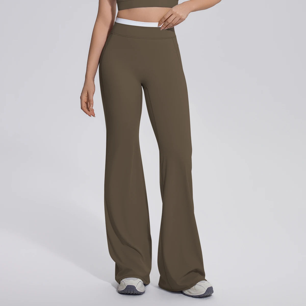Rooftrellen Summer Woman Loose Breathable Yoga Wide Leg Pants Gym Running Quick Drying Yoga Pants High Stretch Bell-bottoms