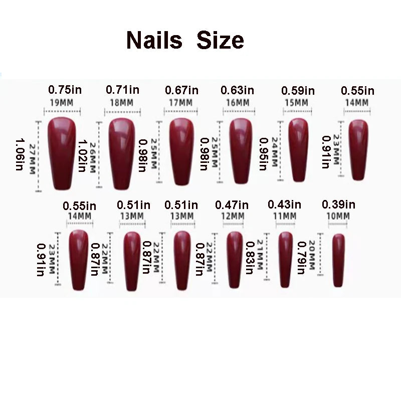 Medium fake nails for women girls gradient rose pink blue leopard print glossy Ballet shape full cover press on false nail art
