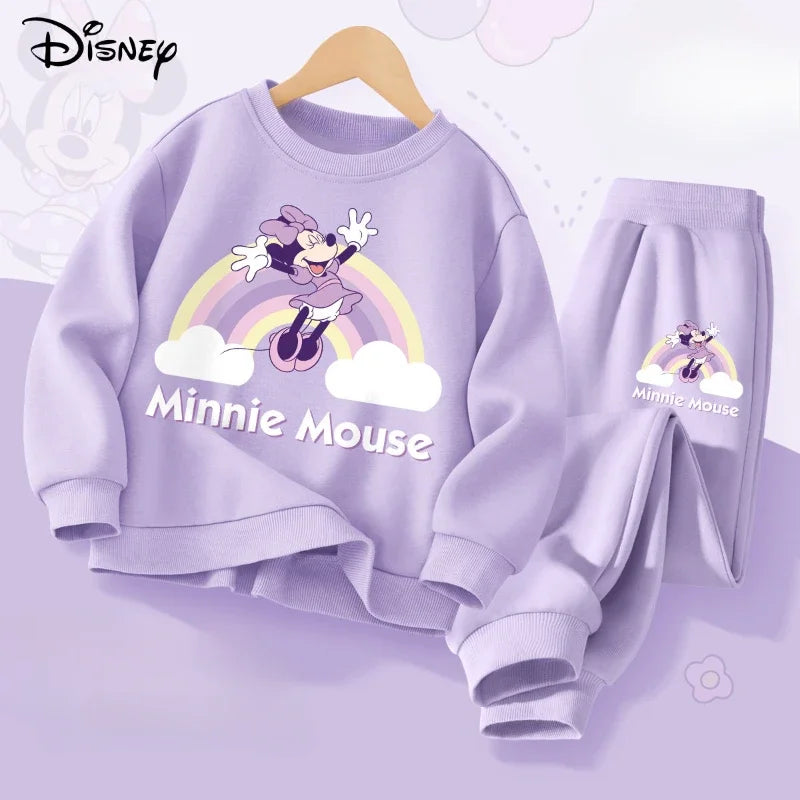 2025 Disney Spring Autumn Children's Clothing Sets Minnie Print Baby