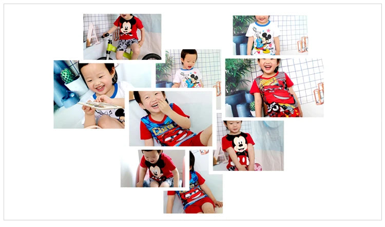New Summer Casual Frozen Snow Queen Children's Short Sleeve Pajamas Cartoon Suit Girls Cotton Kids Pajamas Dress Costumes
