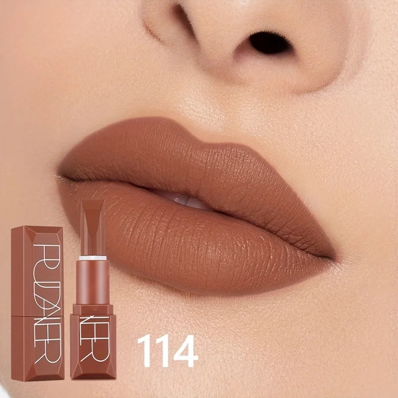5 Colors Nude Matte Lipstick - Waterproof, Long Lasting, Non-Stick, Easy to Apply, Valentine's Day Gift