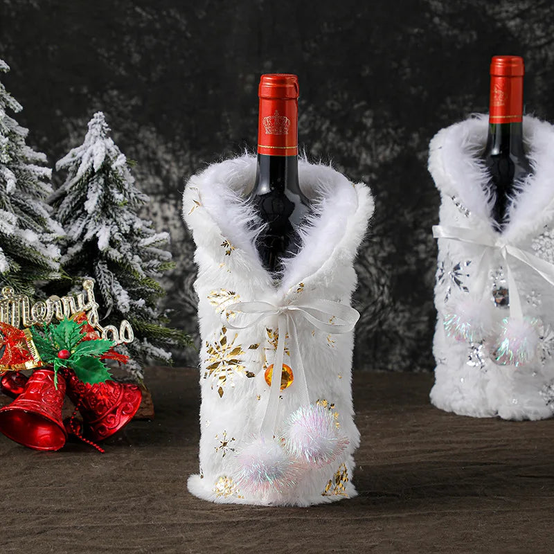 Christmas Wine Bottle Cover Merry Christmas Decorations For Home 2026 Cristmas Ornament Xmas Navidad Gifts Happy New Year 2027