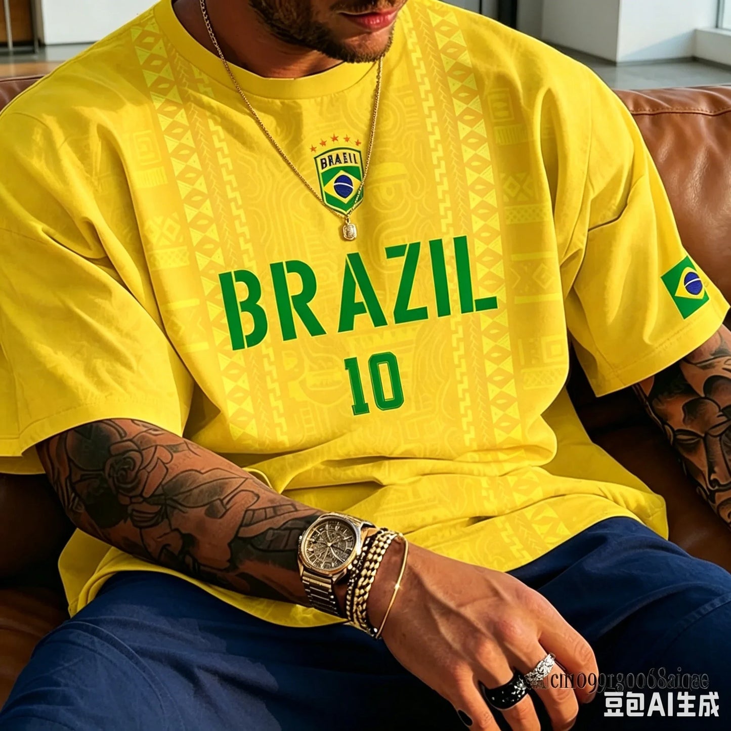 2026 Retro Soccer Jersey Men Yellow Green Quick Dry Football Shirt Breathable Athletic Sportswear Fan Set Plus Size  6XL
