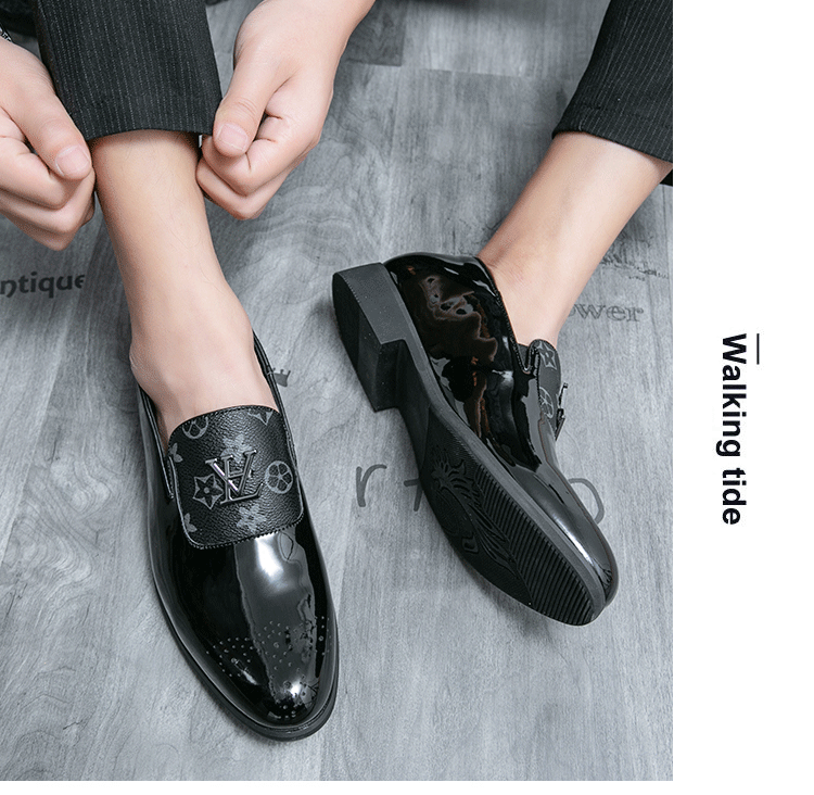 Men's Genuine Leather Tassel Loafers Black Formal Dress Shoes Slip-On Wedding Brogues 2025 Fashion Casual Loafers