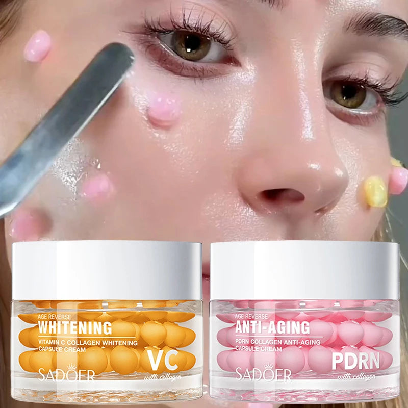 Collagen Asiatica Capsule Face Cream 60g PDRN Vitamin C Niacinamide Glow Plump Skin Cream Soothing And Hydrating Daily Skincare