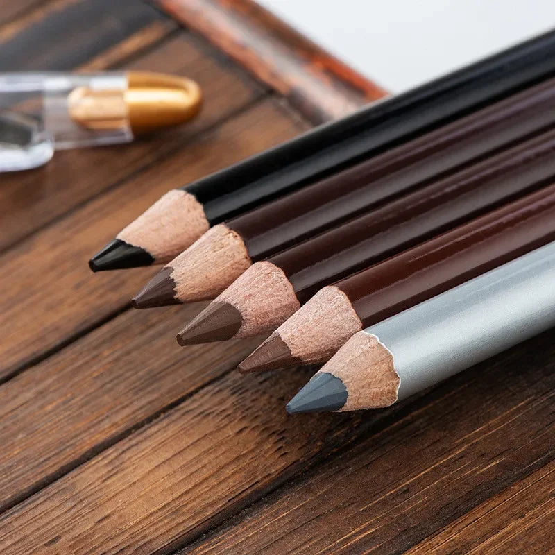 Eyebrow Pencil Available Eyebrow Pencil Shadows Cosmetics Natural Long Lasting Tint Waterproof Microblading Wooden Eyebrow Pen