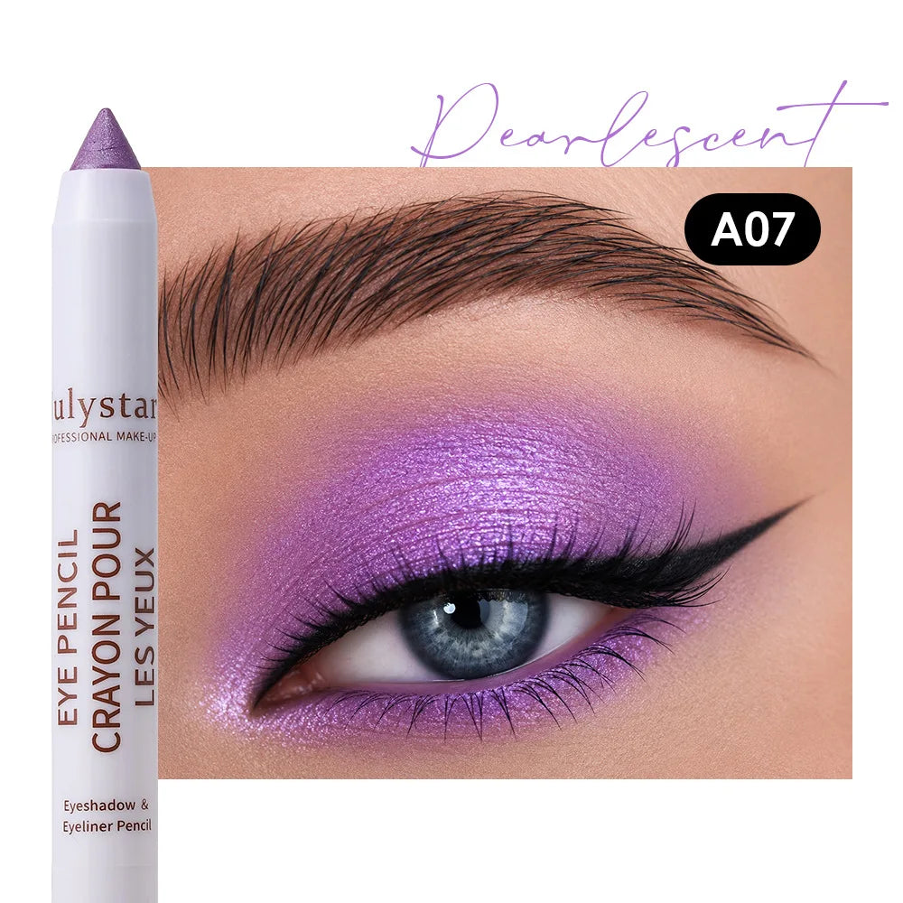 18colors Eyeshadow Stick Matte Shimmer Multi-color Waterproof High Pigmented Eyeshadow Pencil Crayon Makeup Tool Eye Cosmetics