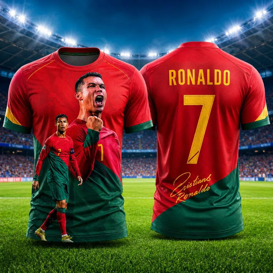 Ronaldo 3D Printed Football Jersey T-Shirt – Family Matching Outfit