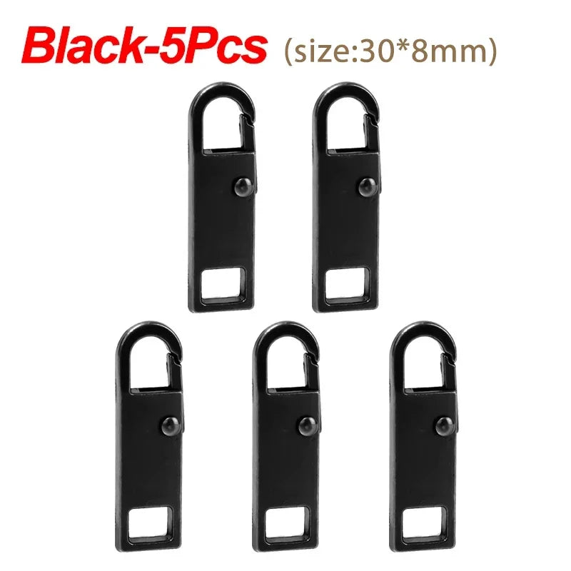 10/1PCS Universal Metal Zipper Pull Replacement Instant Repair Kit Detachable Luggage Purses Clothing Zipper Slider Puller Tools