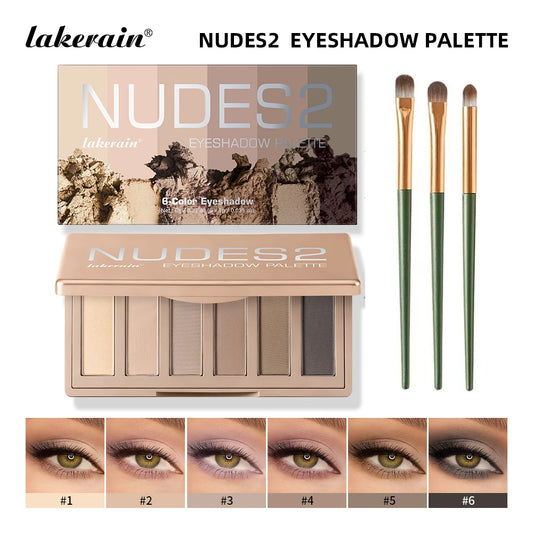 Eyeshadow Palette With Brush Set Long-Lasting Rich Pigment Natural Shades Matte Nudes Eyeshadow Powder Palette Women's Makeup