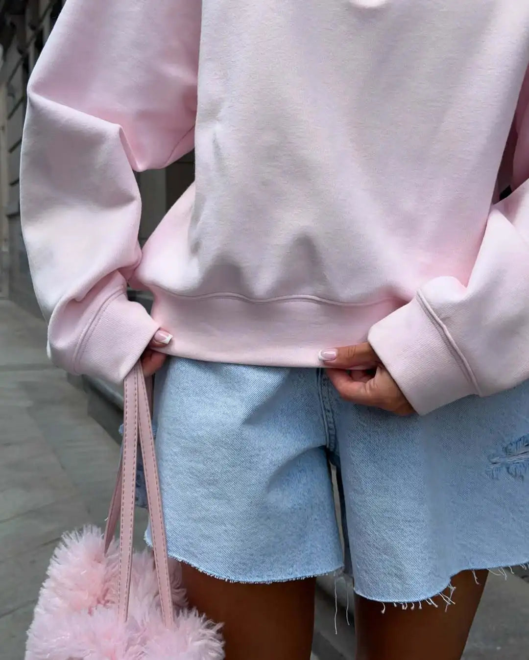 Women's Fashion Pink Pullovers Casual Long Sleeve Loose Half Zip Letter Embroidery Top Autumn Winter Vintage Female Streetwear
