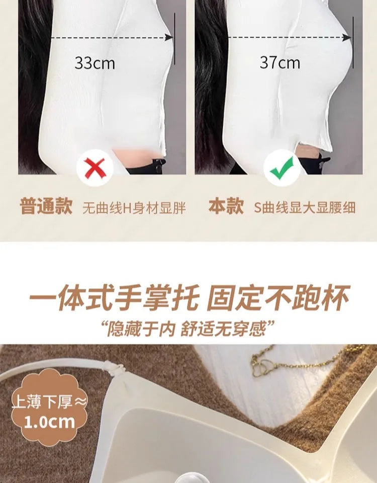 セクシー Bralette Small Chest Gathering Seamless Thin Straps Backless Wirefree Comfort Fixed Cup Lingerie Invisible Support Women US
