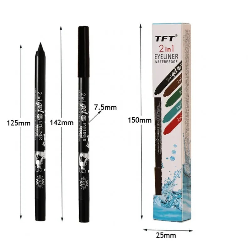 Quick-drying Eyeliner Waterproof Liquid Eyeliner Gel Pen Colourful Pigment Long Lasting Smooth Pencil Eye Beauty Makeup Cosmetic
