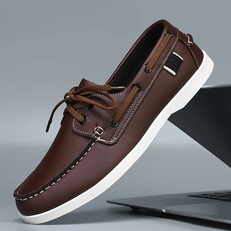 Men’s Doudou Casual Driving Shoes – Retro Large-Size Comfort Style