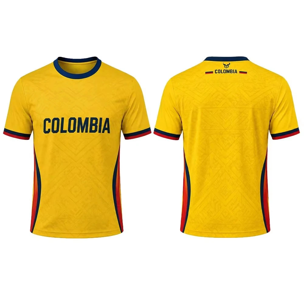 Colombia Flag 3D Printed T Shirt Family Style for Adults Kids Outdoor Casual Breathable Short Sleeve Top for Sports Fitness
