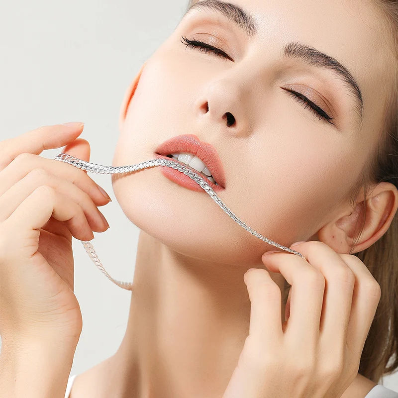 S925 Sterling Silver 6mm Chain Necklace – Gold / Silver Color - 2026