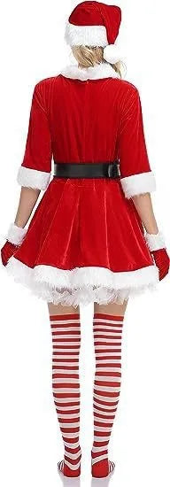 Santa Claus Costume Stage Costume Christmas Clothing Adult Women's Clothing Festive Party Dress Up