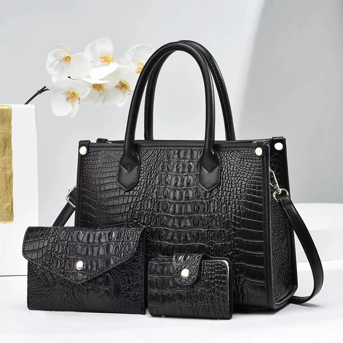 New Large Capacity Crocodile Pattern Women’s Tote Bag