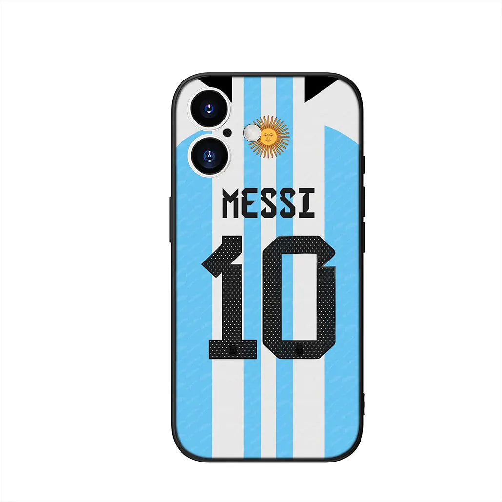 Argentina Flag Football iPhone Case - غطاء آيفون بتصميم علم الأرجنتين لكرة القدم