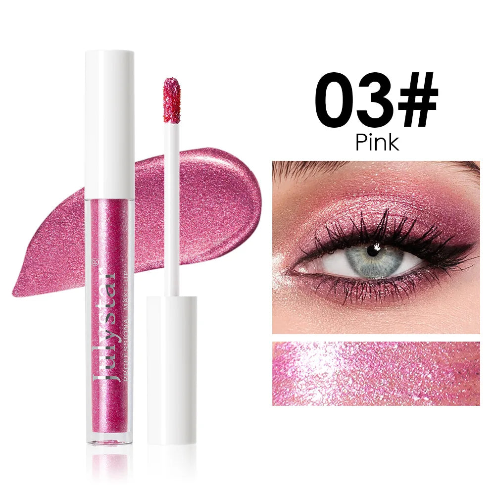 Waterproof Liquid Eyeshadow Metallic Gold Eye Shadow Stick Lasting Pearlescent 10 Colors Smoky Black Glitter Eye Highlighter Pen
