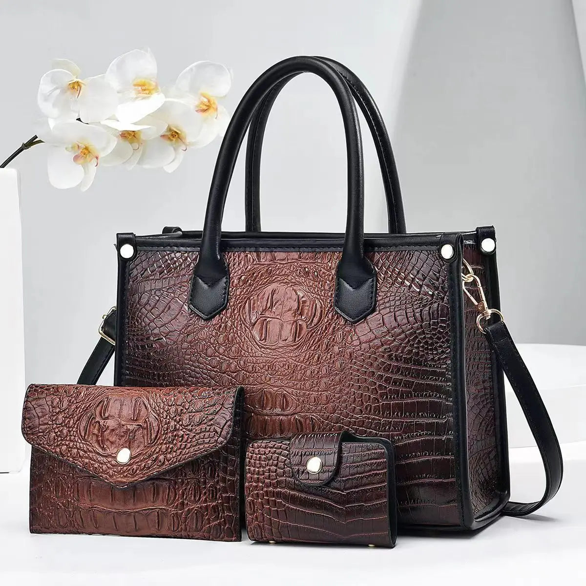 New Large Capacity Crocodile Pattern Women’s Tote Bag