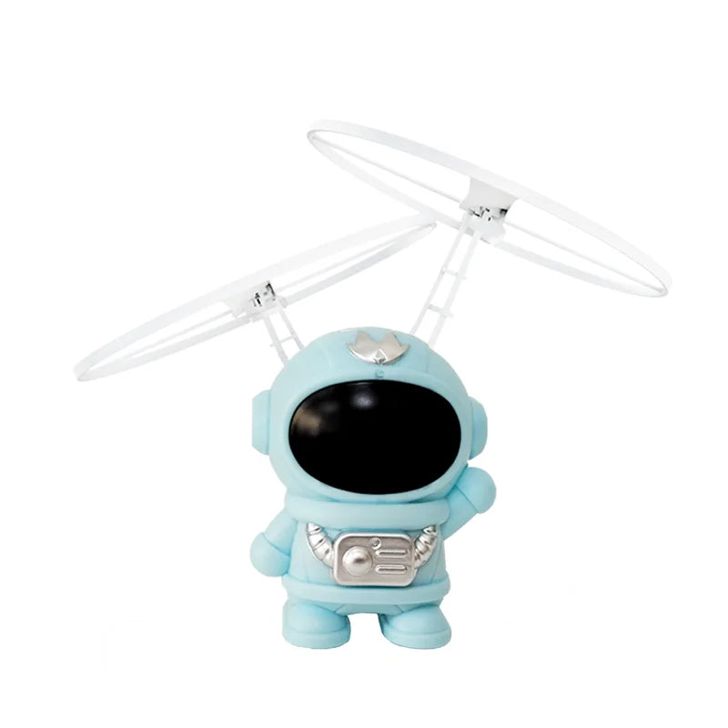 Mini Astronaut Drone Cartoon Spaceman Flying Robot Toys with USB Charging Hand Control Helicopter Toys for Kids Xmas Gift
