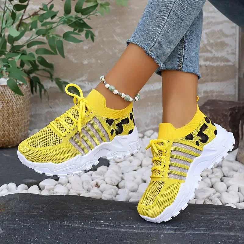 Woman shoes Leopard print sneakers lightweight and breathable women's casual sneakers sale shoes with free shipping