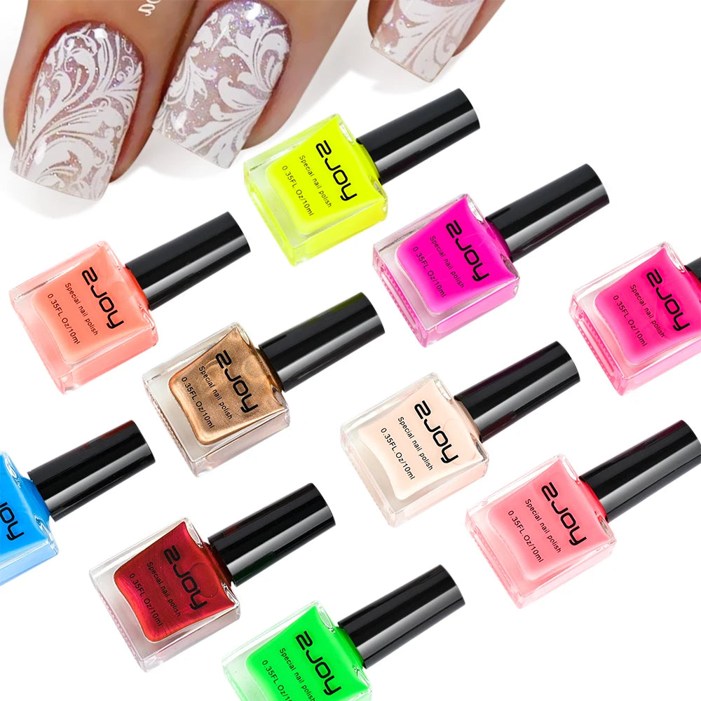 10ml Nail Printing Stamping Polish Painting Oil Black White Colorful Polish Nail Art Stamping Polish Varnish Lacquer Nail Gel