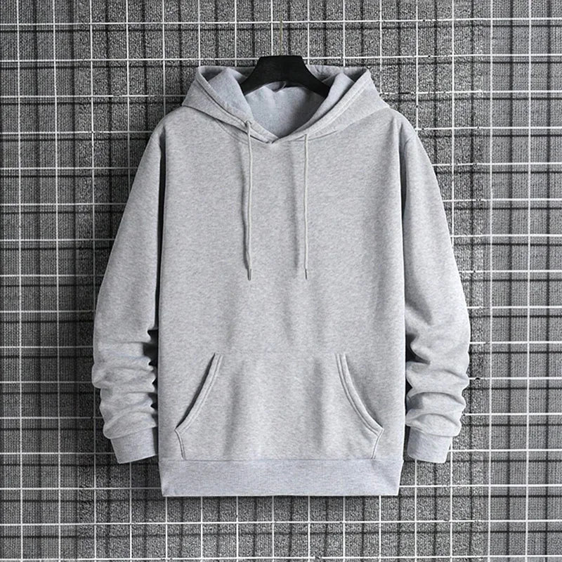 2025 Fall/winter New Arrival Men's Hoodie High Quality Solid Color Hooded Sweatshirt Male Home Outdoor Casual Fashion Pullover