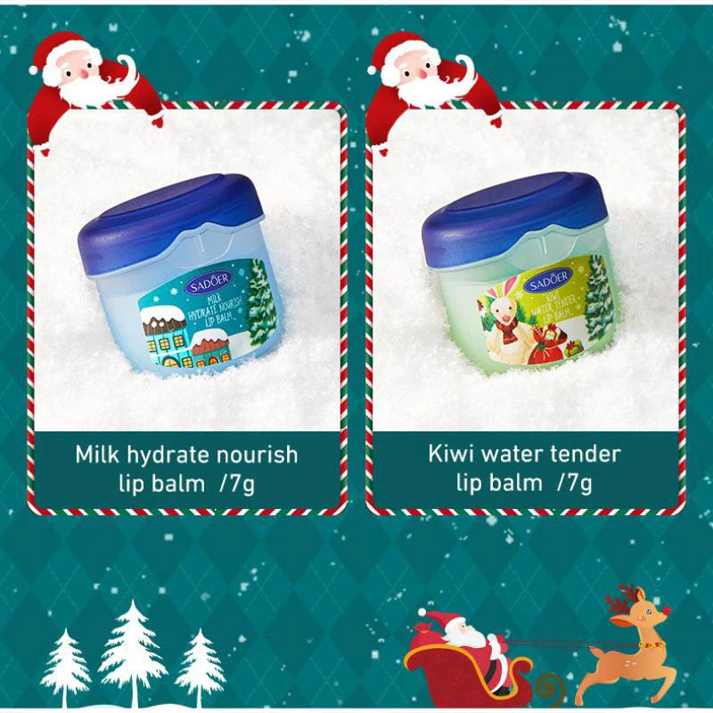 Hand Cream + Lip Balm Set Moisturizing And Non Greasy Reduce Finelines Gentle Care For Dryness Skin Christmas Gift Box
