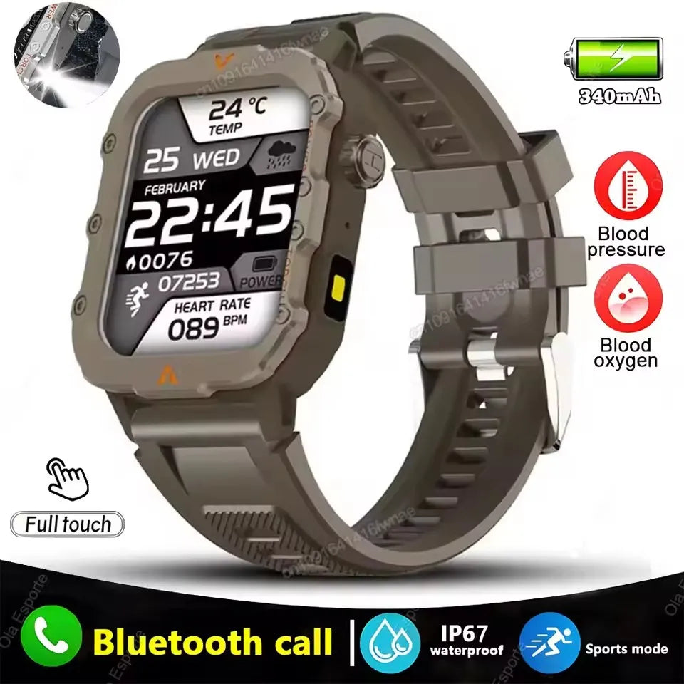 New LED Men's Smartwatch Bluetooth Talking Smartwatch Multi Sport Mode Health Monitor Outdoor Sport Smart Watch For Android
