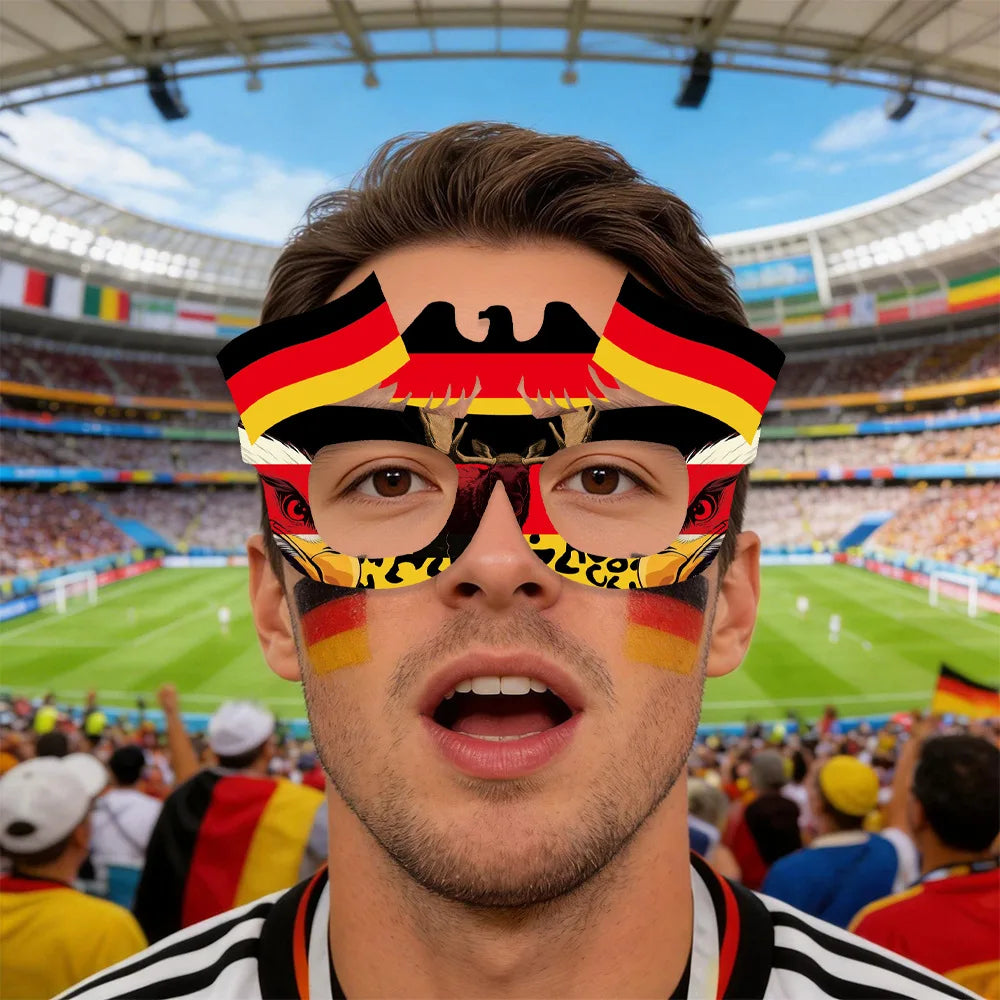 2026 World Football Competition Flag Glasses - نظارات مشجعي كرة القدم 2026 بتصميم أعلام الدول