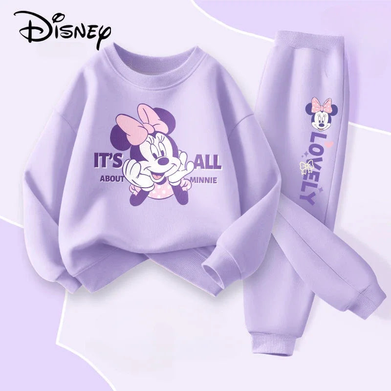 2025 Disney Spring Autumn Children's Clothing Sets Minnie Print Baby