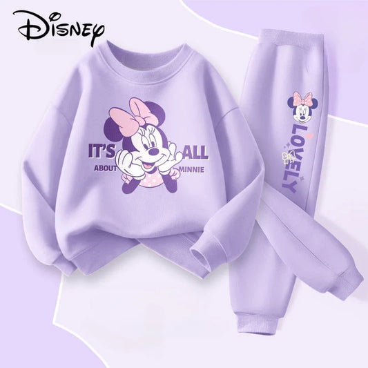2025 Disney Spring Autumn Children's Clothing Sets Minnie Print Baby