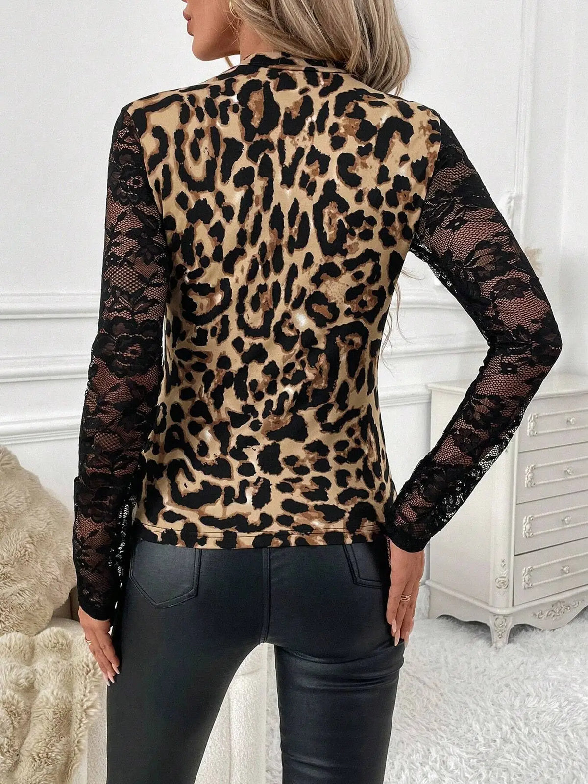 BKLD 2026 New Women Clothing Sexy Tops Fashion Black Lace Patchwork Irregular Collar T-Shirt Long Sleeve Tops Party Clubwear