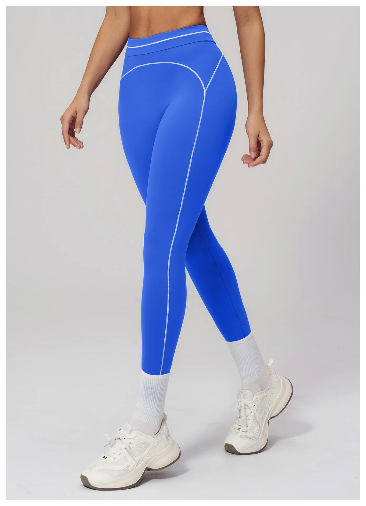Rooftrellen 1PC Woman High Waisted Fitness Yoga Pants Summer Gym Running Sports Push Up Quick Drying Color Blocking Yoga Pants