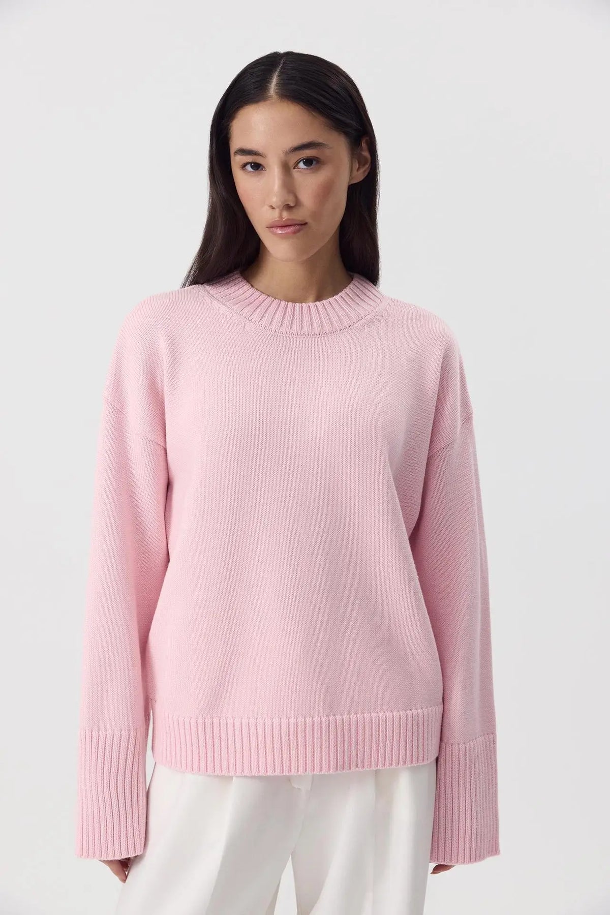 Women's Casual Solid Cotton Pullovers O-Neck Long Sleeve Warm Loose Knitted Top Female Autumn Winter Basic Soft Sweater