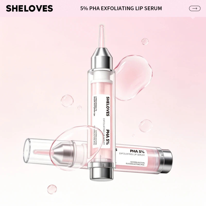 PHA 5% Exfoliating Lip Serum 10ml Nourishing And Plumping Lip Serum Relieves Dry Lips Gentle Non Irritating Repair Lips Essence