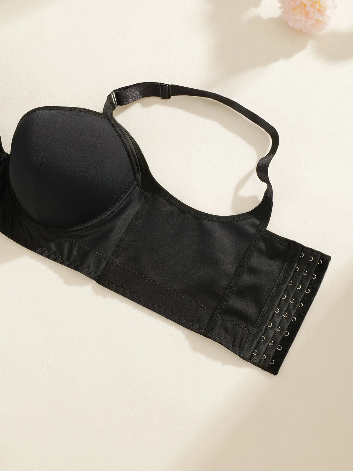 Solid Full Coverage Plus Size Women's Underwear Set Wide Panel Underwire Brassiere Large Bust Anti Sagging Lingerie