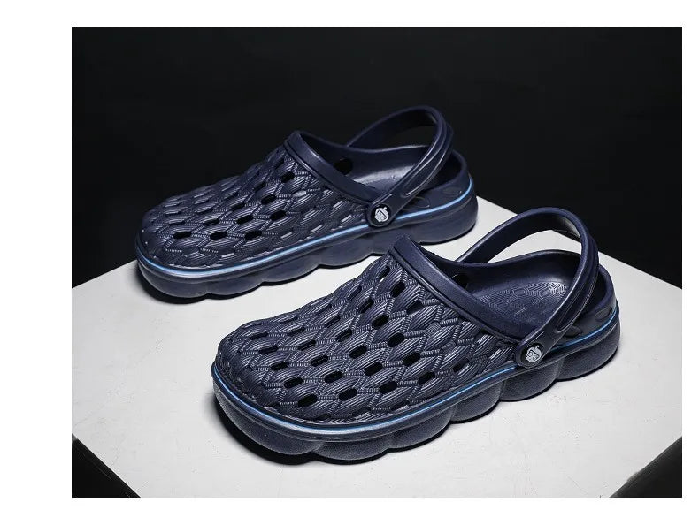 Summer Men's Clogs Sandals Man Home Garden Shoes Comfortable Men Slippers Non-Slip Soft Bottom Flip Flop Sandals Big Size 46 47