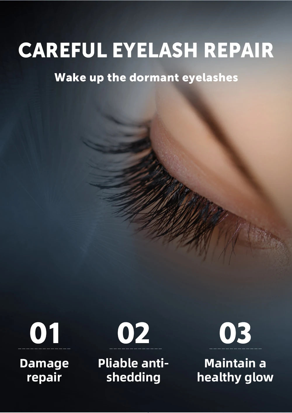 QIBEST Enhancer Eyelash Growth Serum Treatment Fast Eyelash Growth Powerful Lift Lengthening Thicker Lashes Product Eyes Makeup
