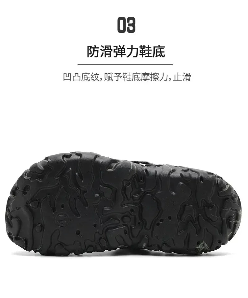 Summer Men's Clogs Sandals Man Home Garden Shoes Comfortable Men Slippers Non-Slip Soft Bottom Flip Flop Sandals Big Size 46 47