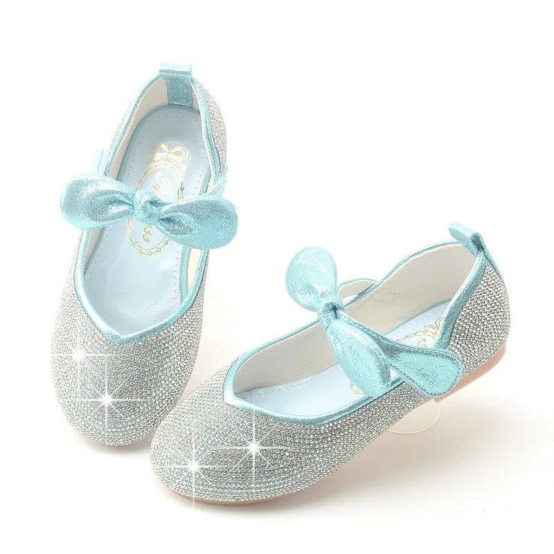 Girls Wedding Shoes Glitter New Brand Flat Heels Children Princess Sandals Dance Kids Fashion Party Shoes with Pearl