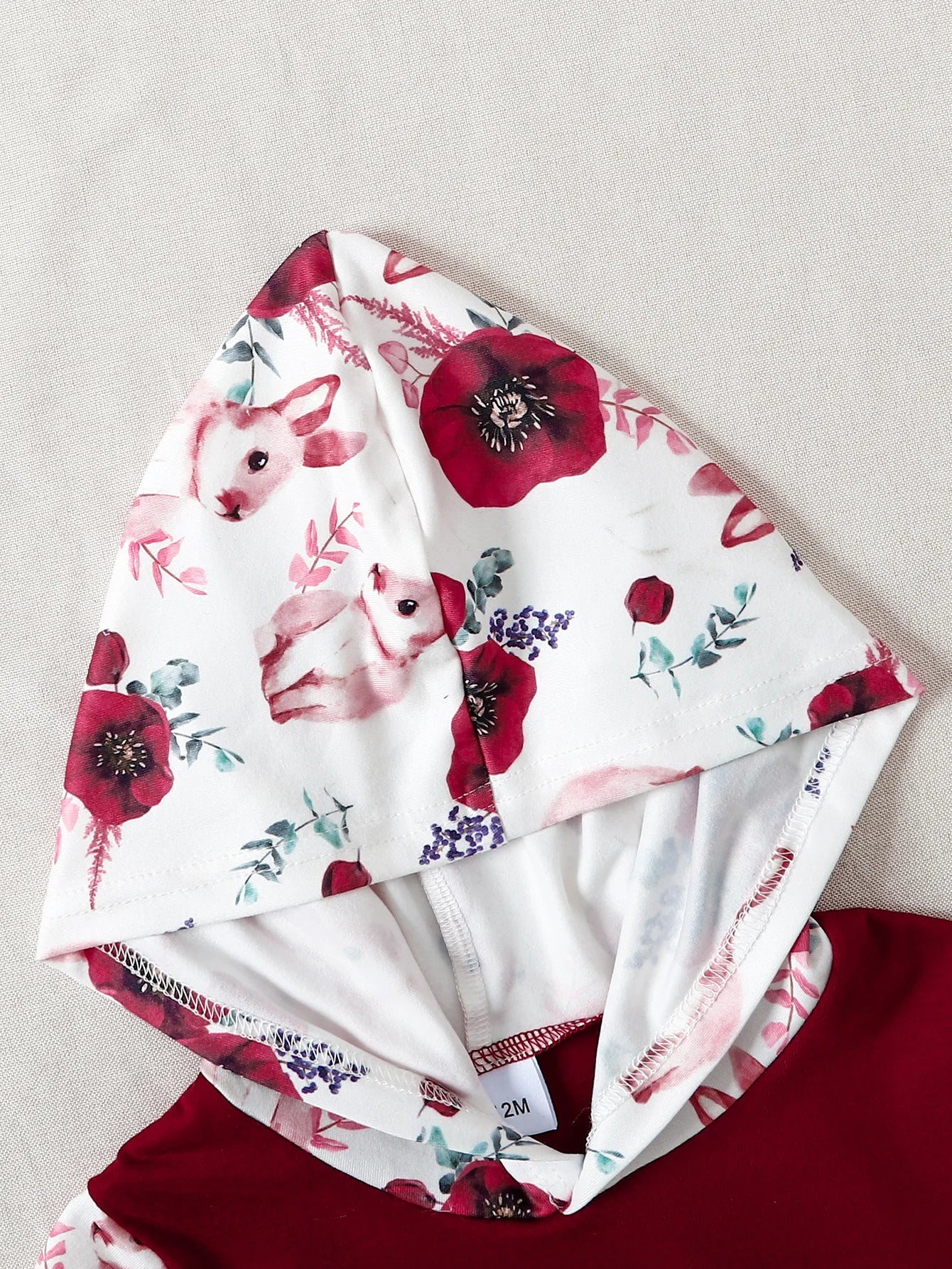 Summer Baby girl Casual Set Hoodie Color Blocked Flower Short sleeved