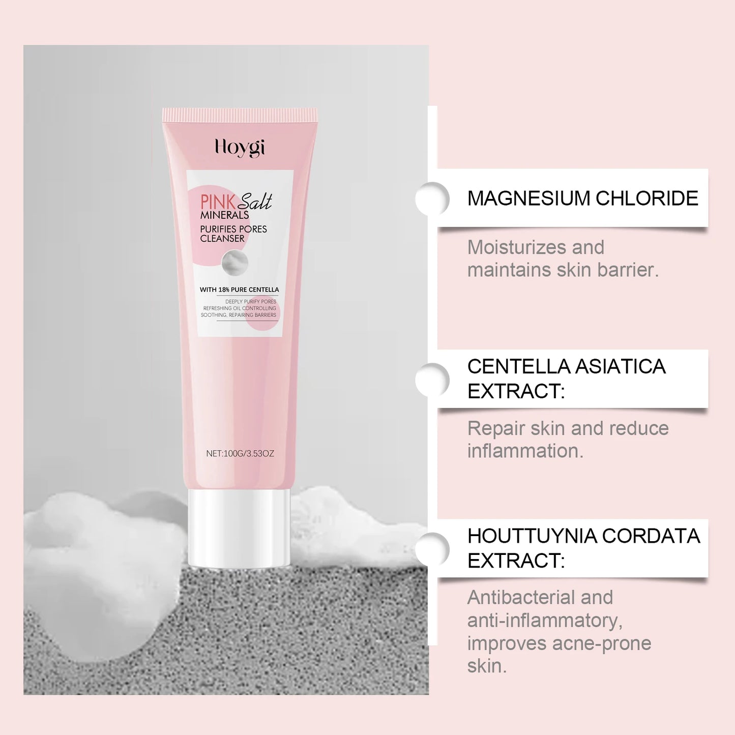 Pore-Cleansing Facial Cleanser - Cleanses Facial Impurities, Leaves Skin Non-Tight, Gentle and Moisturizing Facial Cleanser