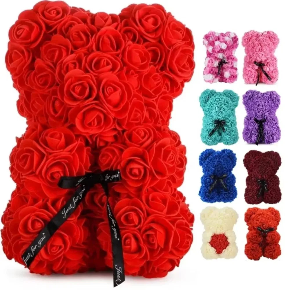 Eternal Rose Teddy Bear – Gift & Decor