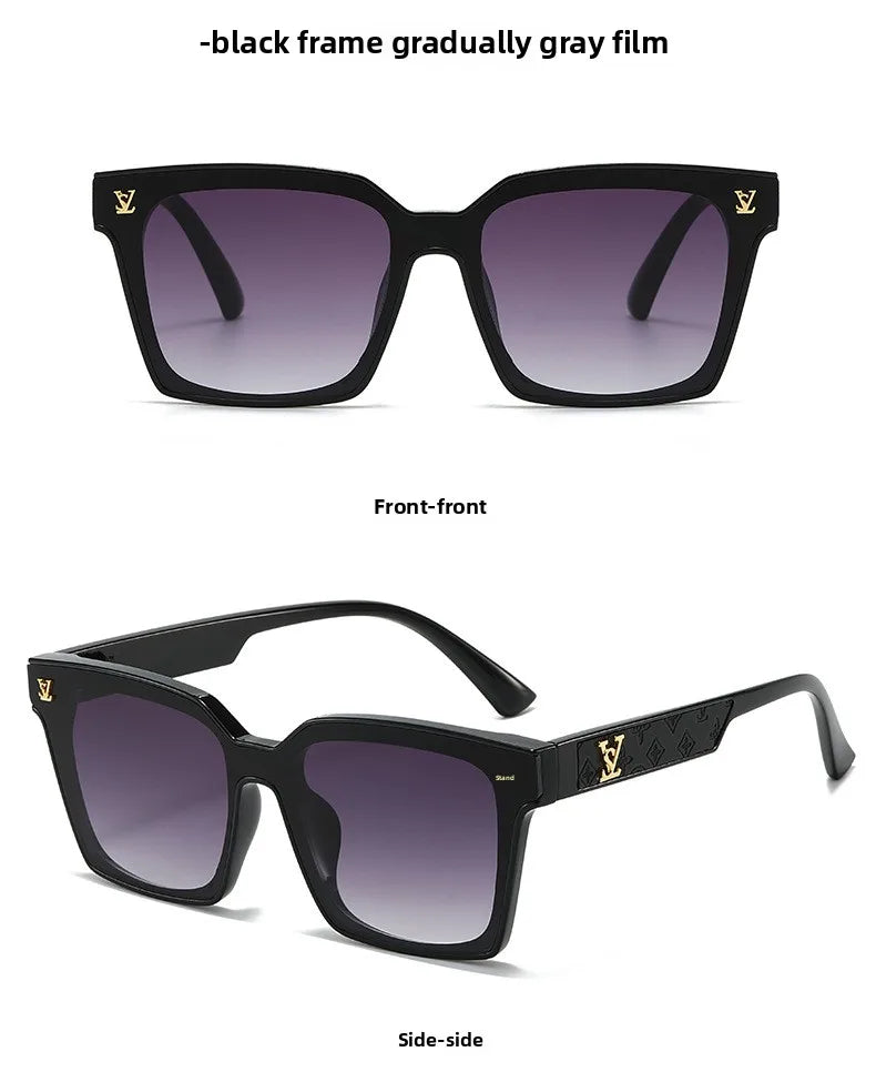 2025 Square Sunglasses for Men & Women – Neutral Leather Design