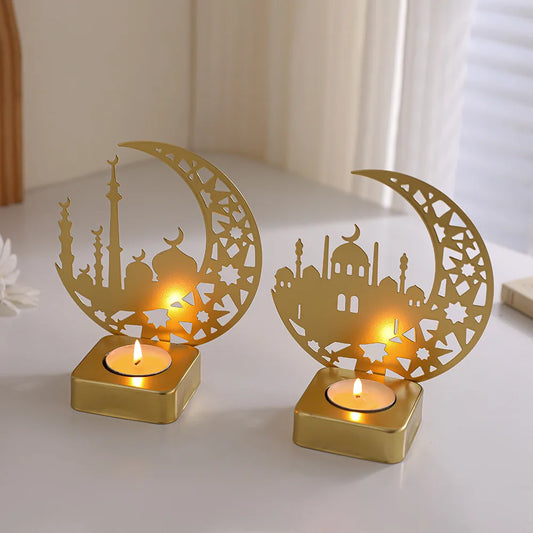 2026 Ramadan Moon & Castle Candle Holder – Islamic Home Decor
